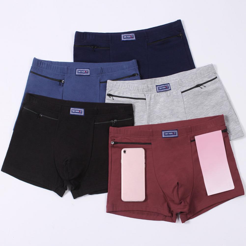 Men's Pockets Underwear Anti-t - Boxer Brief Pack Cotton ulasan dan harga