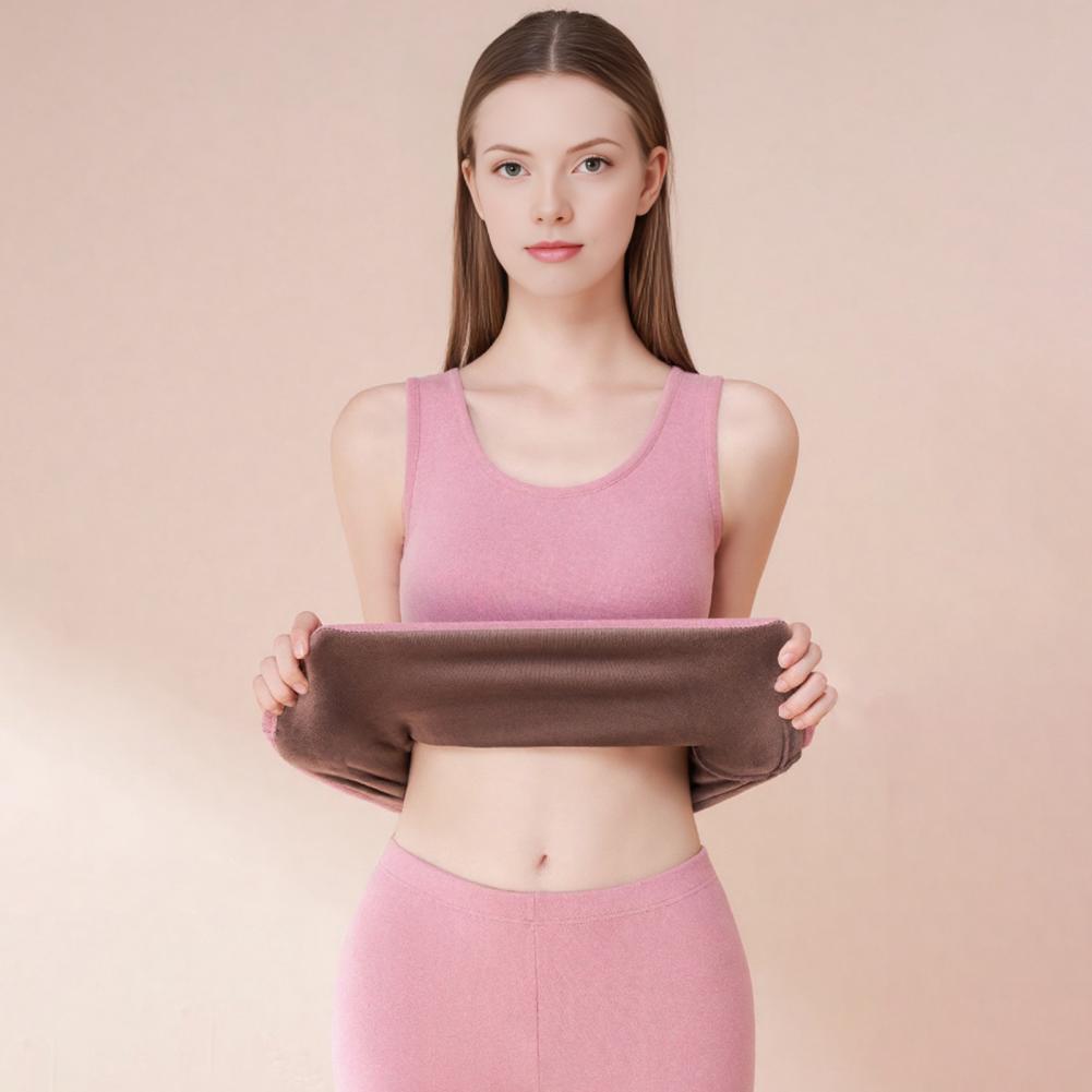 Fleece Lined Women Thermal Tan - Undershirt Crew Neck ulasan dan harga