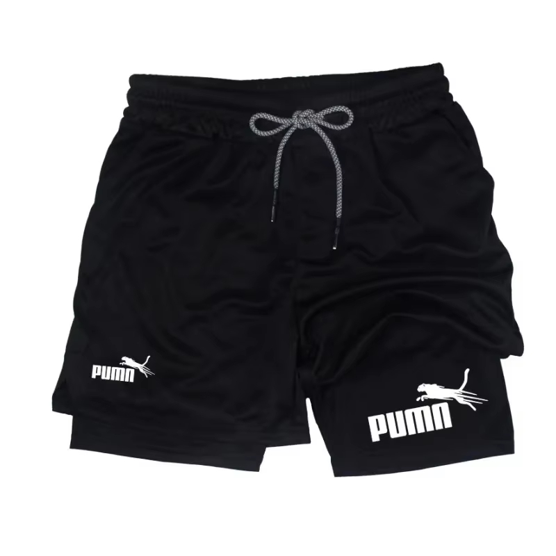Men's summer breathable 2-in-1 - Compression Shorts Athletes ulasan dan harga