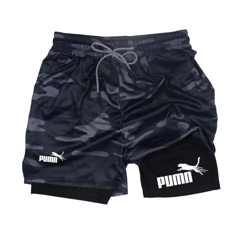Men's summer breathable 2-in-1 - Compression Shorts Athletes ulasan dan harga