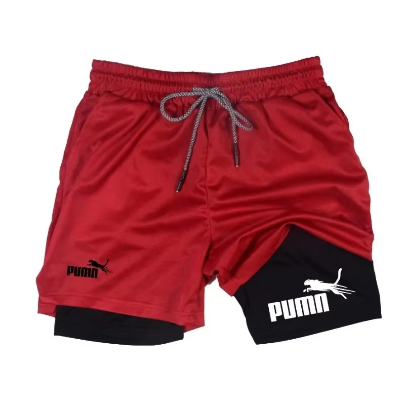 Men's summer breathable 2-in-1 - Compression Shorts Athletes ulasan dan harga