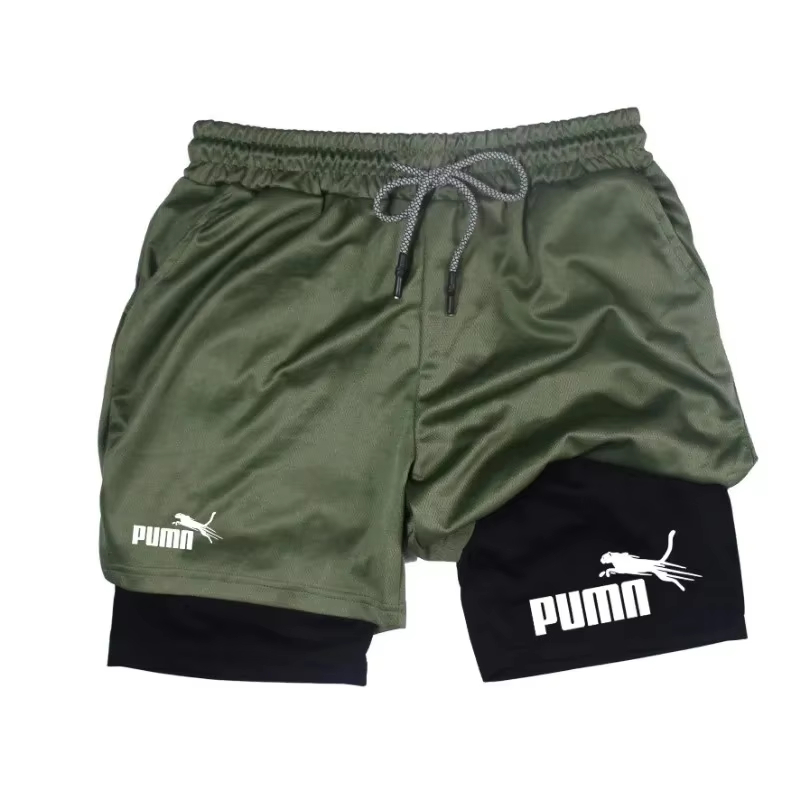 Men's summer breathable 2-in-1 - Compression Shorts Athletes ulasan dan harga