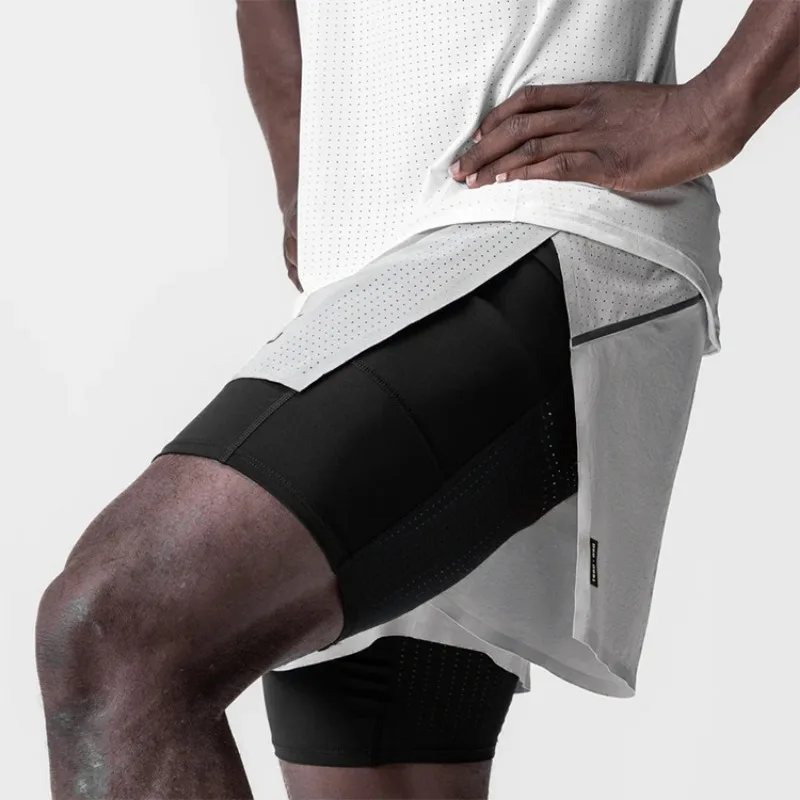 Men's 2in1 Running Shorts Quic - Compression Shorts Athletes ulasan dan harga