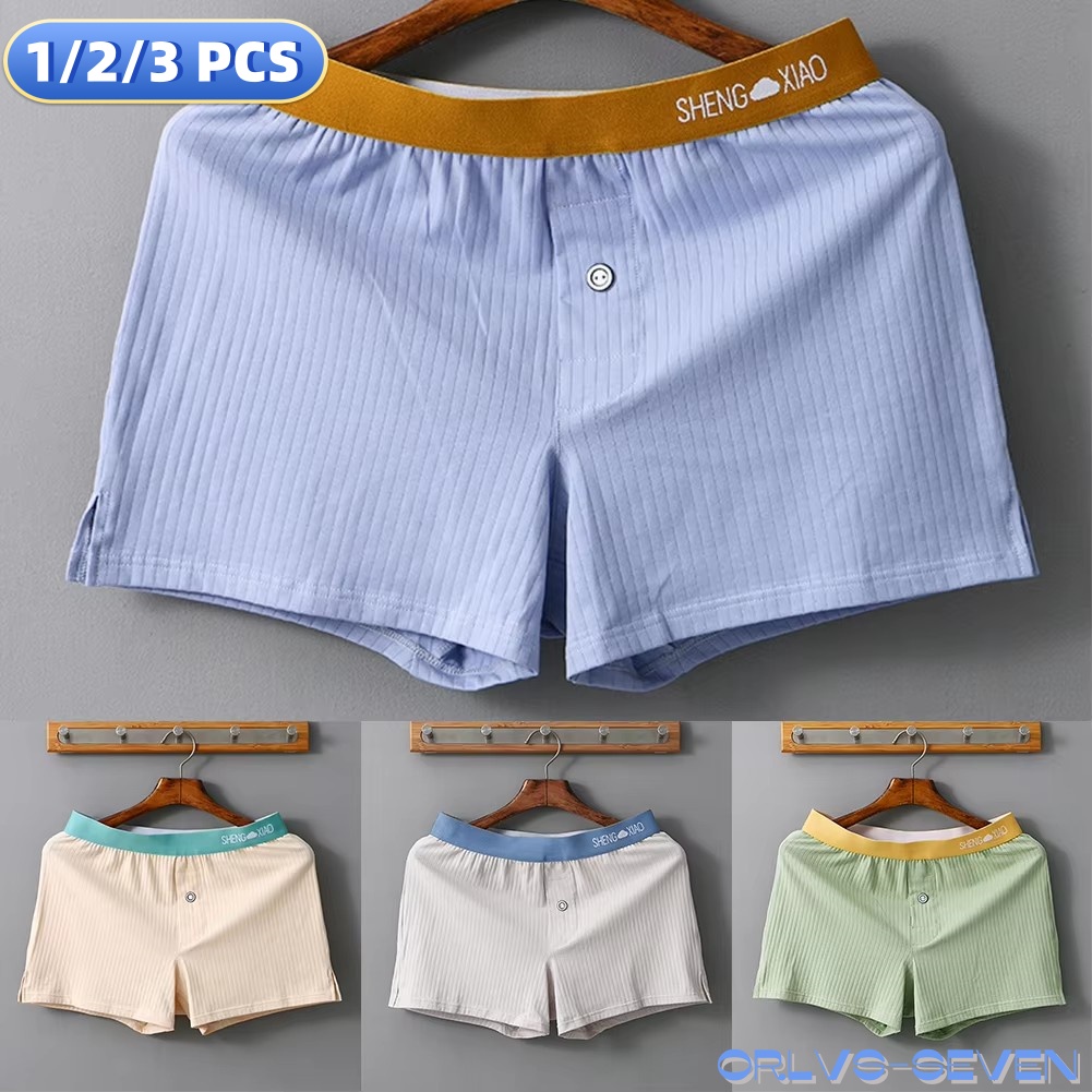1/2/3 PCS Men's Panties Cotton - Boxer Brief Pack Cotton ulasan dan harga
