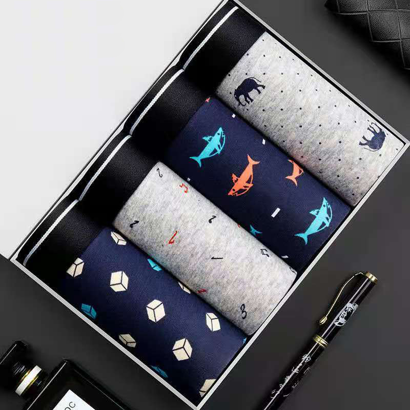 4Pcs/Lot Boxer Shorts Men Unde - Boxer Brief Pack Cotton ulasan dan harga