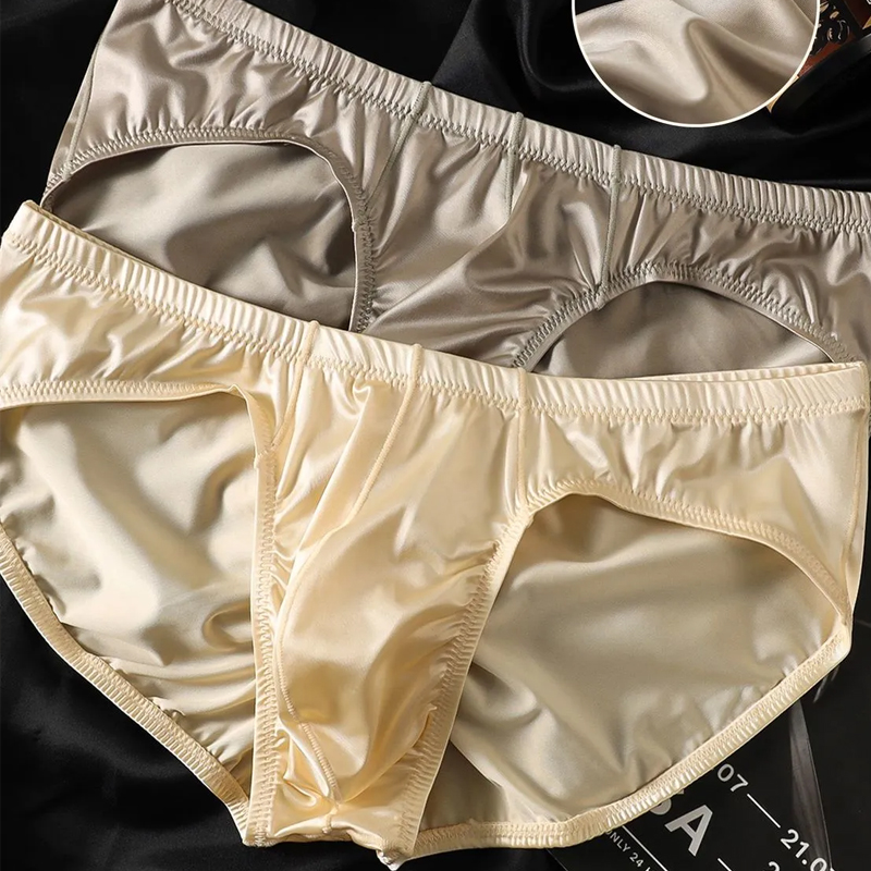 4pcs Mens Briefs Shinny Satin  - Boxer Shorts Modal ulasan dan harga